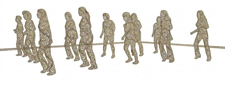 line dance silhouettes filigrees